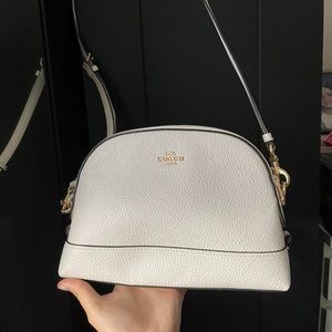 Coach cream leather purse